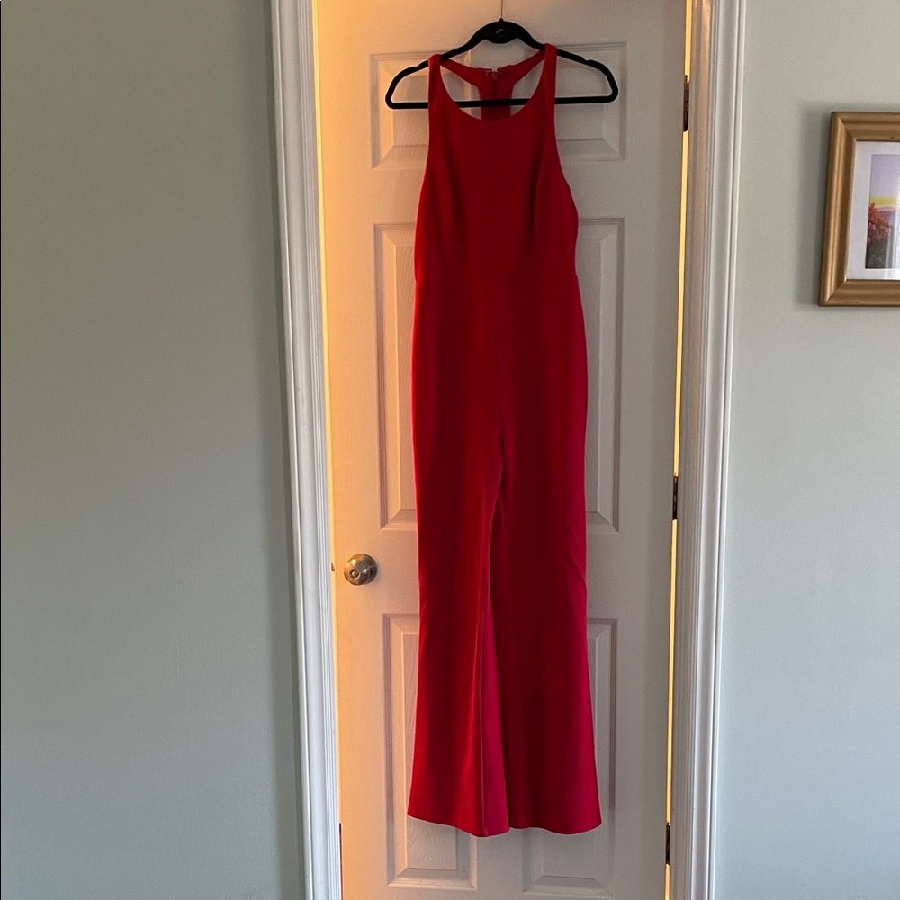 Lulu's Vibrant Red Jumpsuit